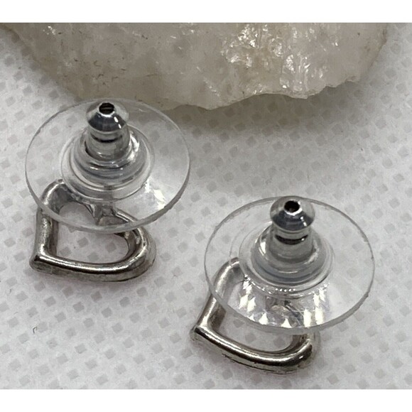 Vintage - Now Lot of (3) Pairs Heart Earrings Stud Pierced Sterling 925 Silver - Picture 8 of 12